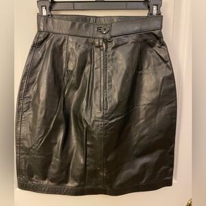 Black Leather Skirt
